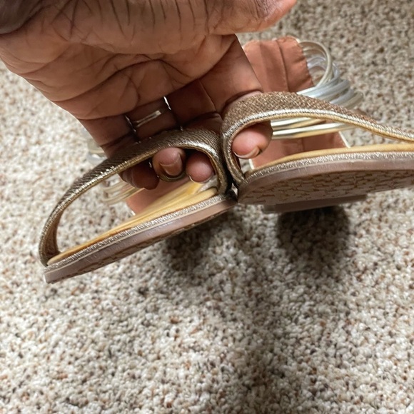 Port’er Statement Sequined Embellished Ankle Strap Gold Gladiator Sandal… - Picture 5 of 10